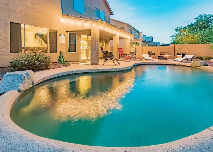 Desert Oasis Amazing Pool Waterfall Firepit Office Villa *